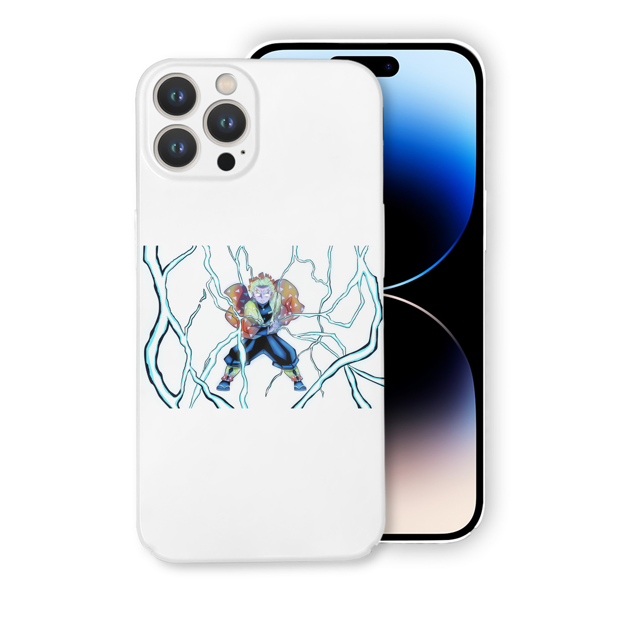 （画像用） 鬼滅の刃（きめつのやいば）我妻 善逸／あがつま ぜんいつ Agatsuma Zenitsu 【iPhone 14シリーズ対応】ハードケース